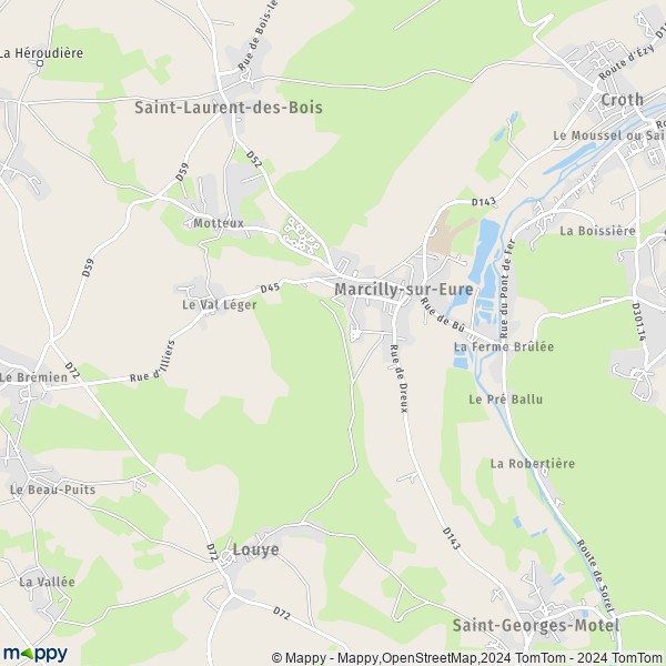La carte pour la ville de Marcilly-sur-Eure 27810