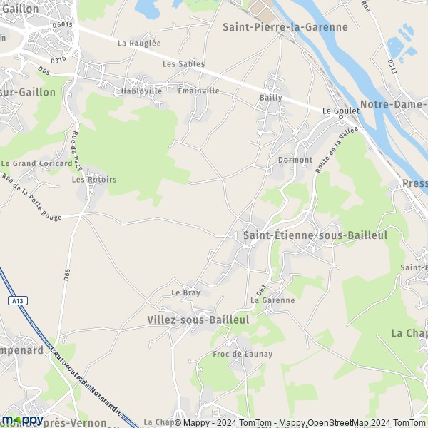 La carte pour la ville de Saint-Pierre-de-Bailleul 27920