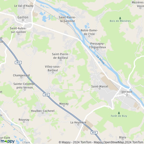 La carte pour la ville de La Chapelle-Longueville 27950