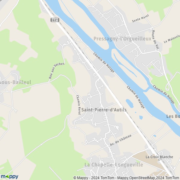 La carte pour la ville de Saint-Pierre-d'Autils, 27950 La Chapelle-Longueville