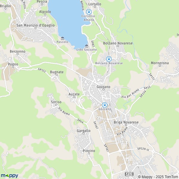 La carte pour la ville de Gozzano 28024