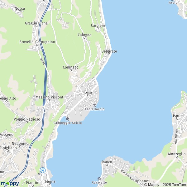 La carte pour la ville de Lesa 28040