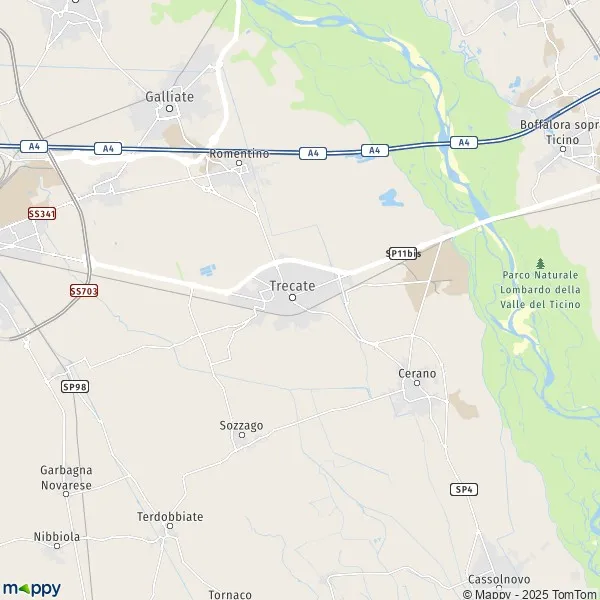 Plan Trecate carte de Trecate (28069) et infos pratiques