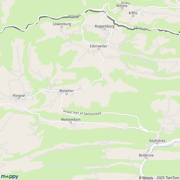 La carte pour la ville de Movelier 2812-2813