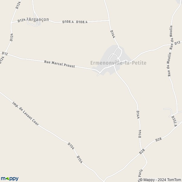 La carte pour la ville de Ermenonville-la-Petite 28120