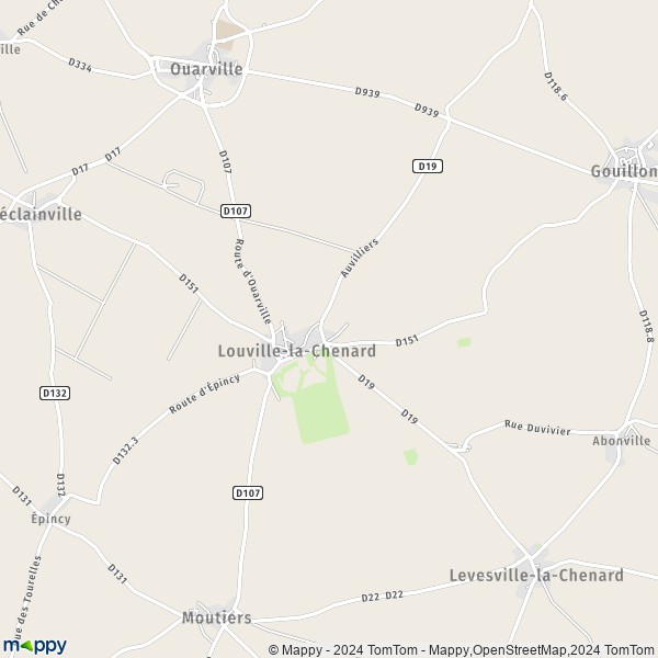 La carte pour la ville de Louville-la-Chenard 28150