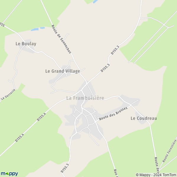 La carte pour la ville de La Framboisière 28250