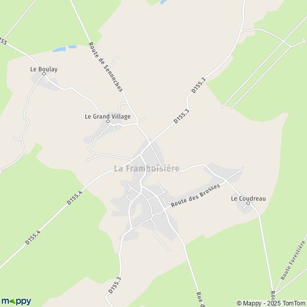 La carte pour la ville de La Framboisière 28250