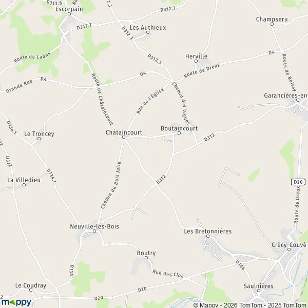 Plan Châtaincourt carte de Châtaincourt (28270) et infos pratiques