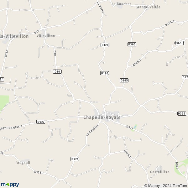 La carte pour la ville de Chapelle-Royale 28290