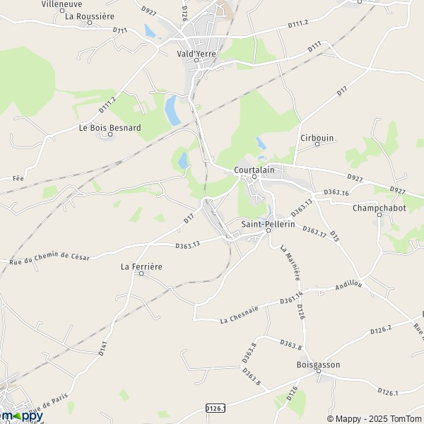 Carte La Gare, 28290 Vald'Yerre