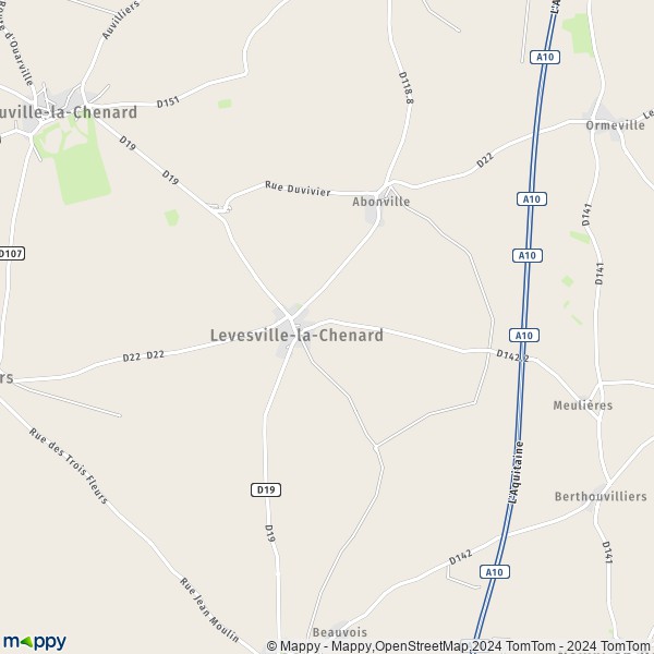 La carte pour la ville de Levesville-la-Chenard 28310