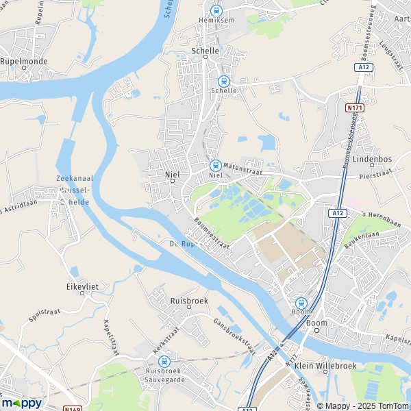 La carte pour la ville de 2845-2850 Niel