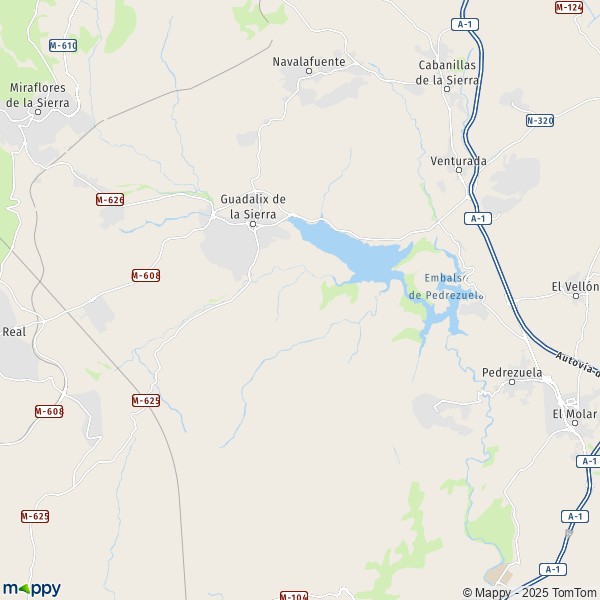 La carte pour la ville de 28729-28794 Guadalix de la Sierra