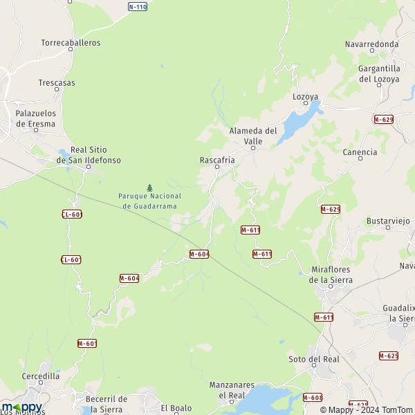 La carte pour la ville de 28740-28749 Rascafría