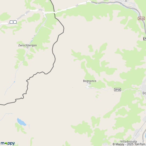 La carte pour la ville de Bognanco 28842
