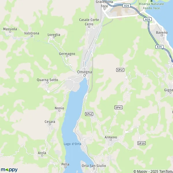 La carte pour la ville de Omegna 28887