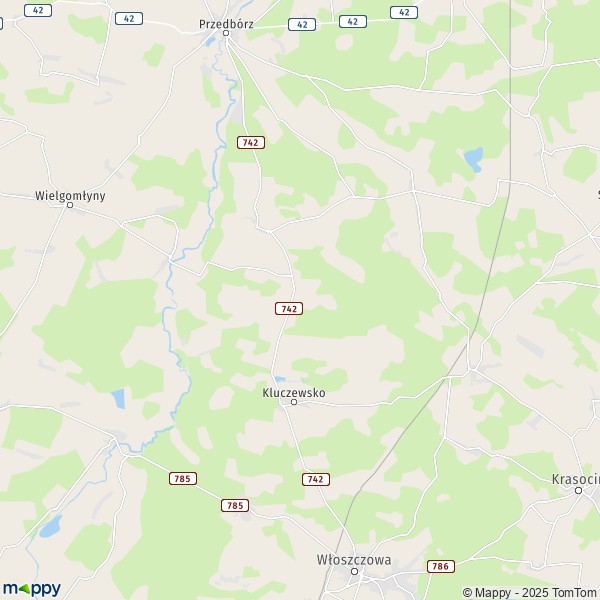 La carte pour la ville de Kluczewsko 29-120