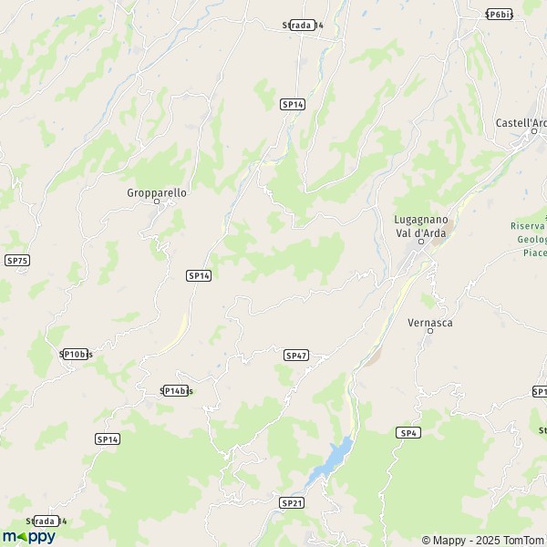 La carte pour la ville de Lugagnano Val d'Arda 29018