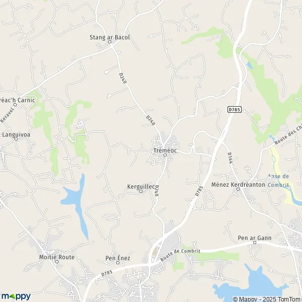 Plan Tréméoc carte de Tréméoc (29120) et infos pratiques
