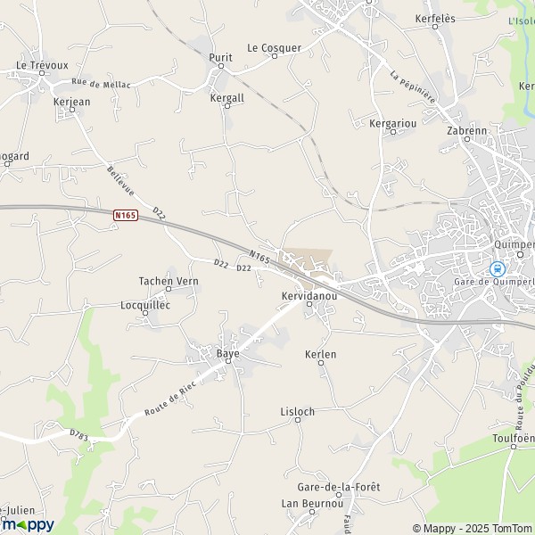 Carte La Madeleine, 29300 Mellac