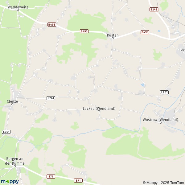La carte pour la ville de 29487 Luckau (Wendland)