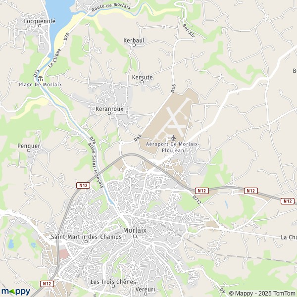 La carte pour la ville de Morlaix 29600