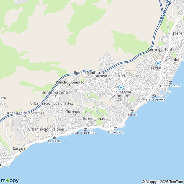 La carte pour la ville de 29620-29640 Benalmádena