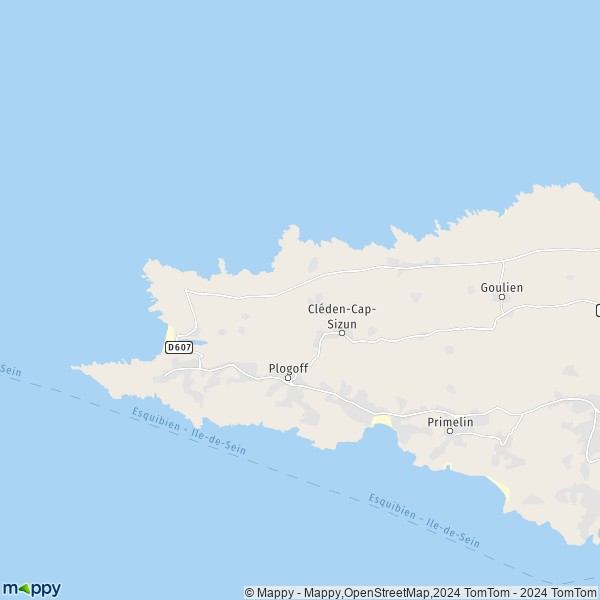 La carte pour la ville de Cléden-Cap-Sizun 29770