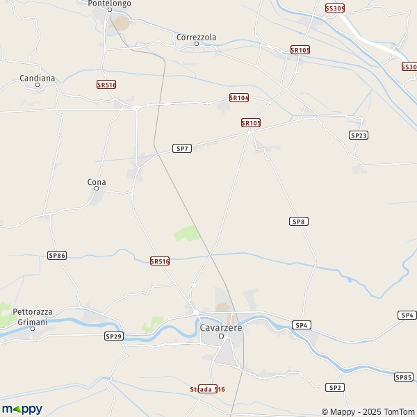 La carte pour la ville de Cona 30010