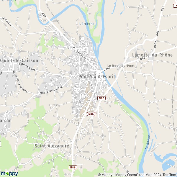La carte pour la ville de Pont-Saint-Esprit 30130