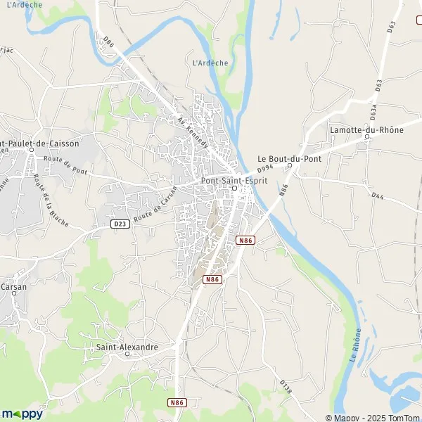 Plan pontsaintesprit carte de pontsaintesprit (30130) et infos