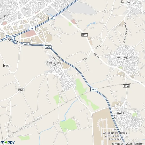 Plan Caissargues carte de Caissargues (30132) et infos pratiques