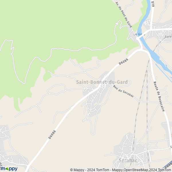 La carte pour la ville de Saint-Bonnet-du-Gard 30210