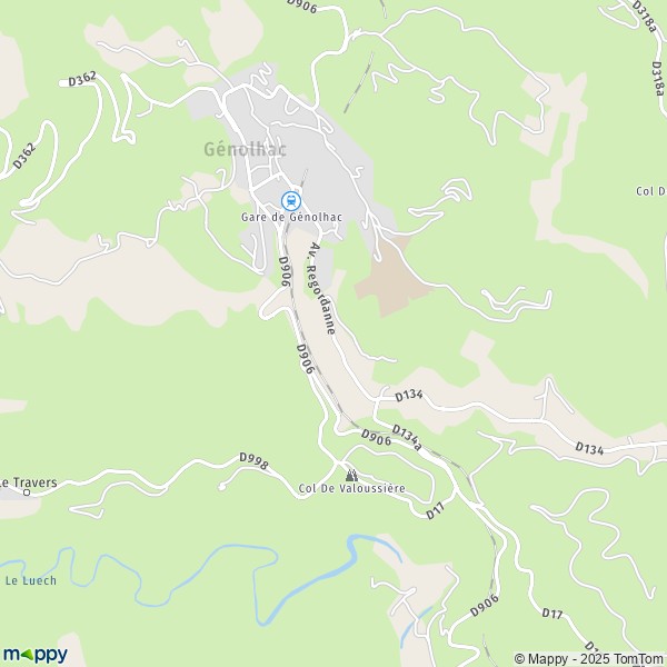 Carte Mas Chaptal, 30450 Génolhac