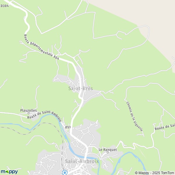 Carte Le Pont, 30500 Saint-Brès