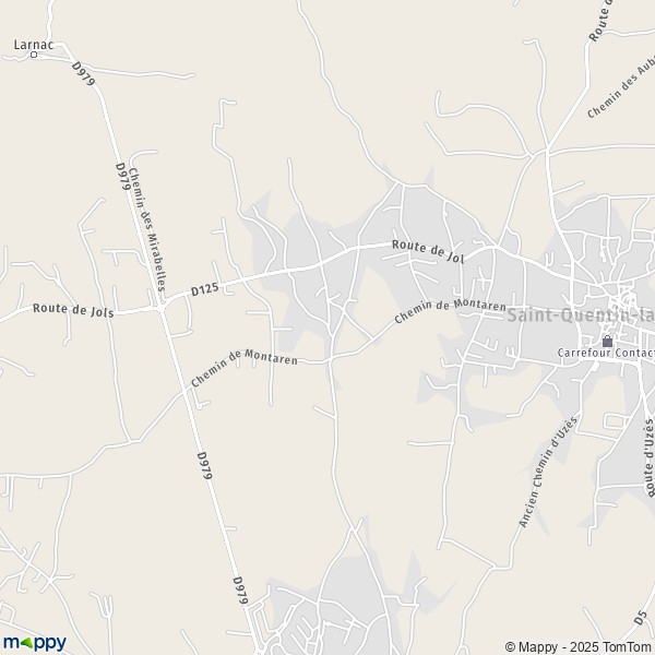 Carte Sous le Chemin d'Alès, 30700 Saint-Quentin-la-Poterie