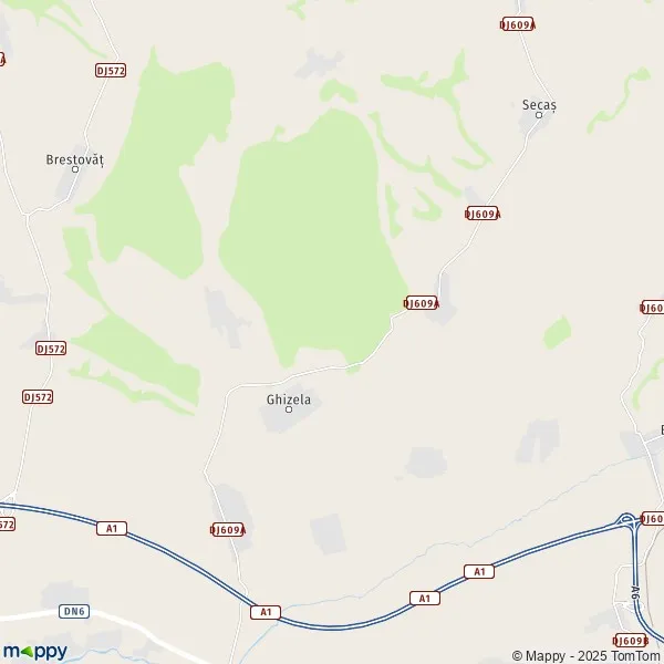 La carte pour la ville de Ghizela 307205-307208