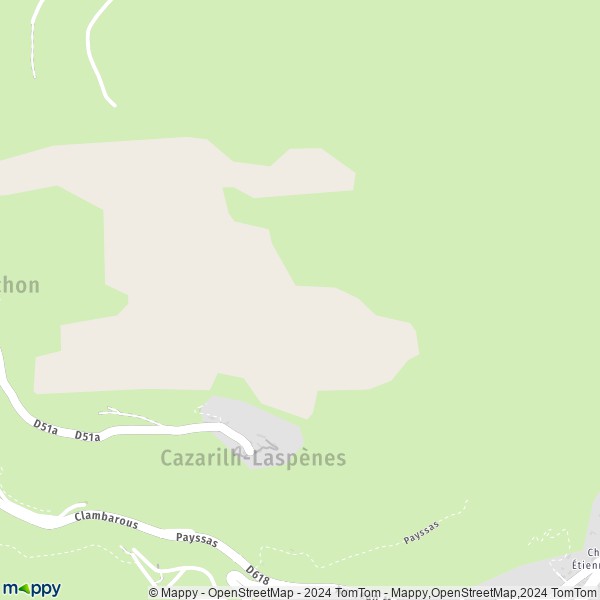 La carte pour la ville de Cazarilh-Laspènes 31110