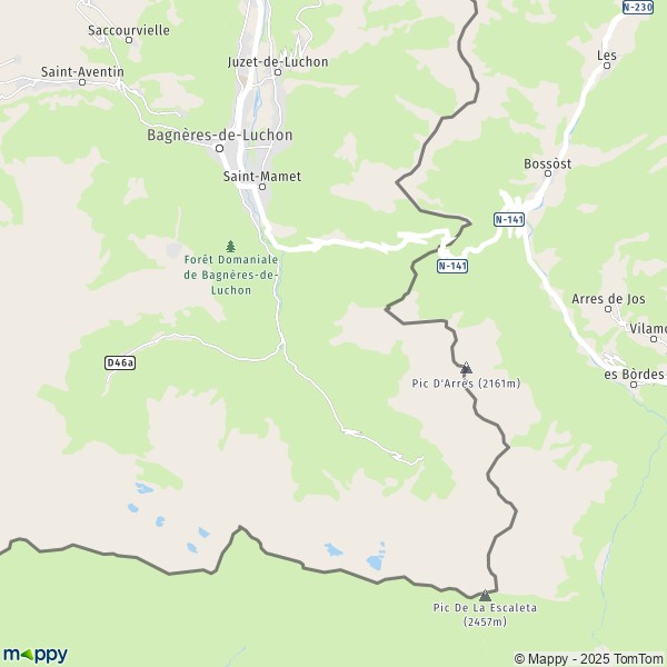 Carte Z.A. de Bagnères, 31110 Bagnères-de-Luchon