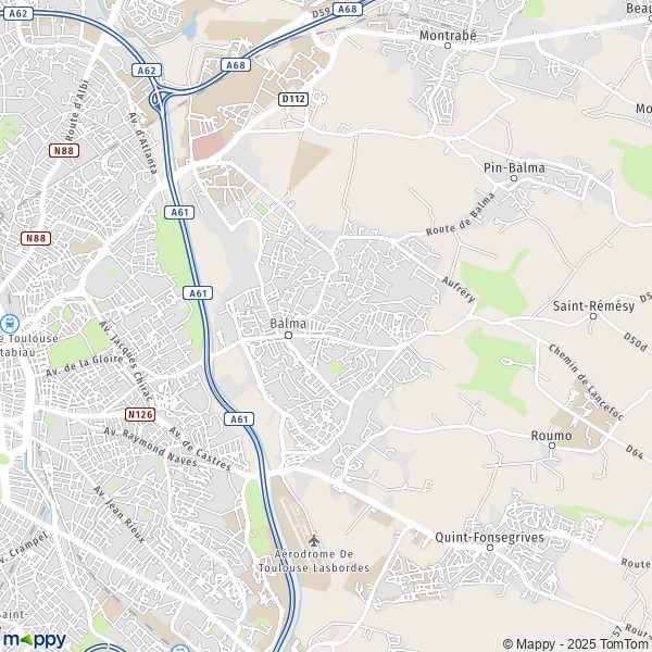 Carte Espace d'Entreprises, 31130 Balma