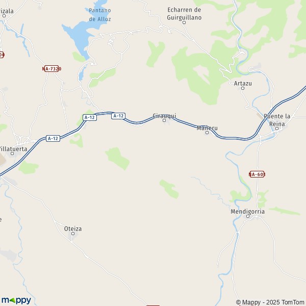 La carte pour la ville de 31131 Cirauqui