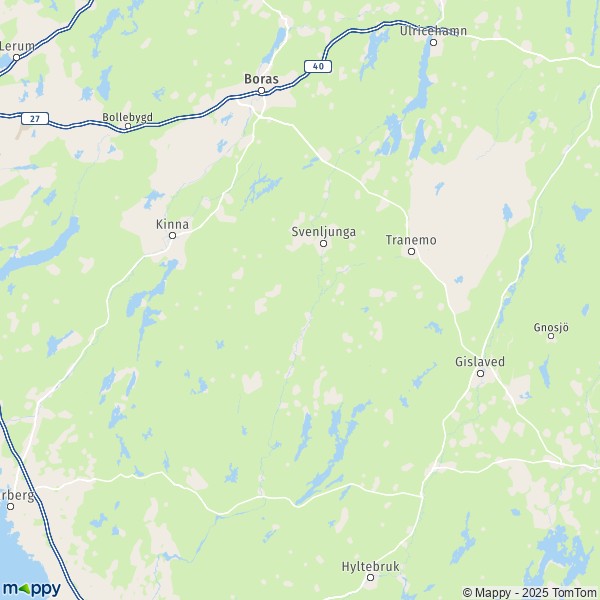 La carte pour la ville de Svenljunga 31152-51295