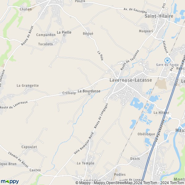 La carte pour la ville de Lavernose-Lacasse 31410