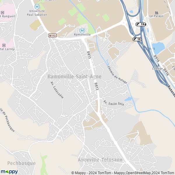 La carte pour la ville de Ramonville-Saint-Agne 31520