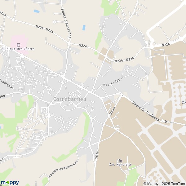 Carte Le Grand-Chemin, 31700 Cornebarrieu