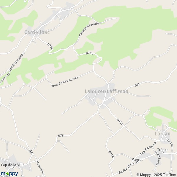 La carte pour la ville de Lalouret-Laffiteau 31800