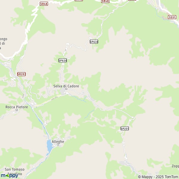 La carte pour la ville de Selva di Cadore 32020