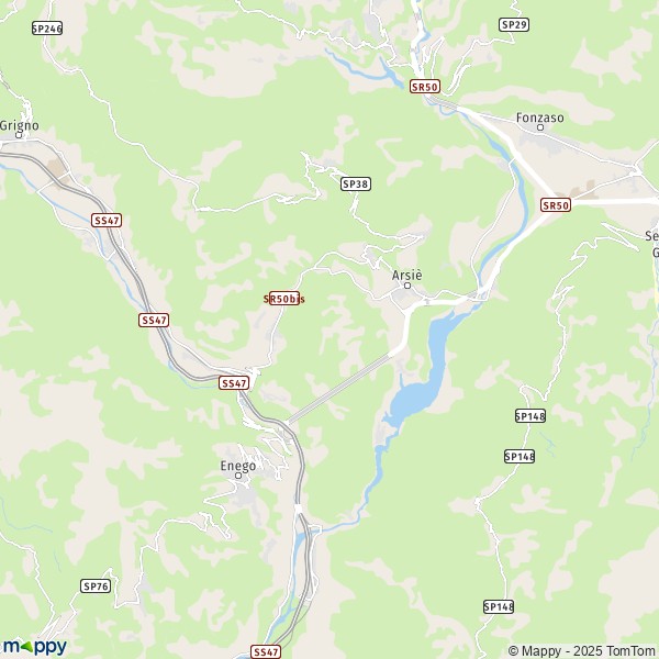 La carte pour la ville de Arsiè 32030