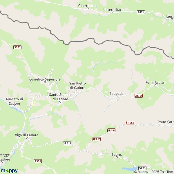 La carte pour la ville de Santo Stefano di Cadore 32045